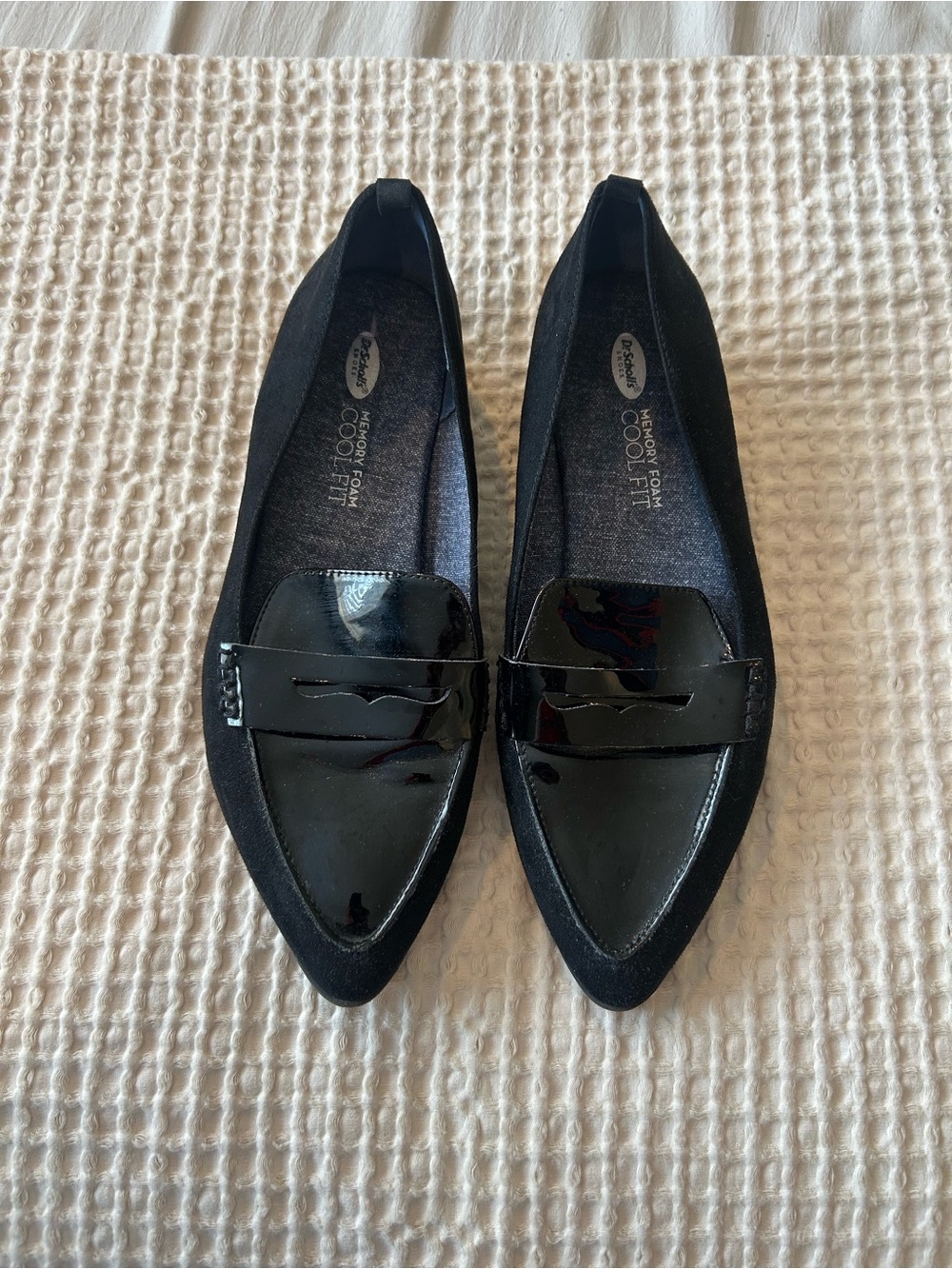 Dr. Scholl's Women's Black Pointed Patent Loafers